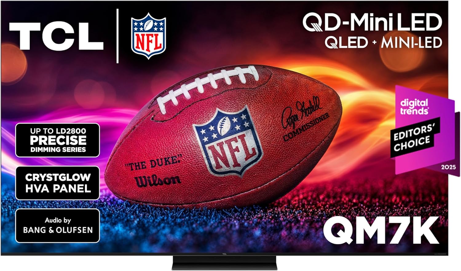 TCL 55 Inch Class QM7K Series | Mini LED QLED 4K HDR | 55QM7K, 2025 Model | 120HZ-144HZ Anti Reflective Screen Smart Google TV Dolby Atmos Onkyo Audio | Voice Remote Alexa Gaming Streaming Television