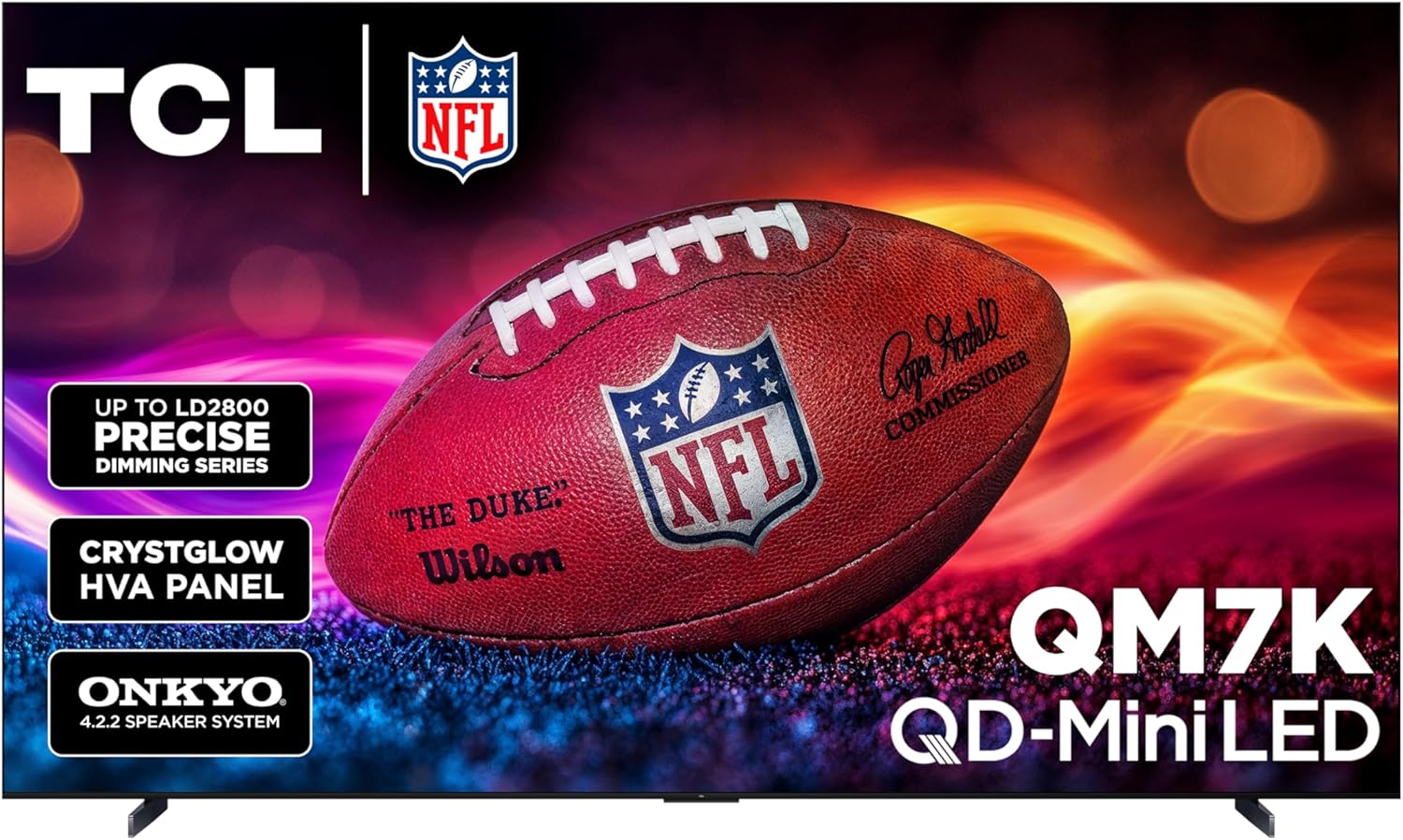 TCL 55 Inch Class QM7K Series | Mini LED QLED 4K HDR | 55QM7K, 2025 Model | 120HZ-144HZ Anti Reflective Screen Smart Google TV Dolby Atmos Onkyo Audio | Voice Remote Alexa Gaming Streaming Television